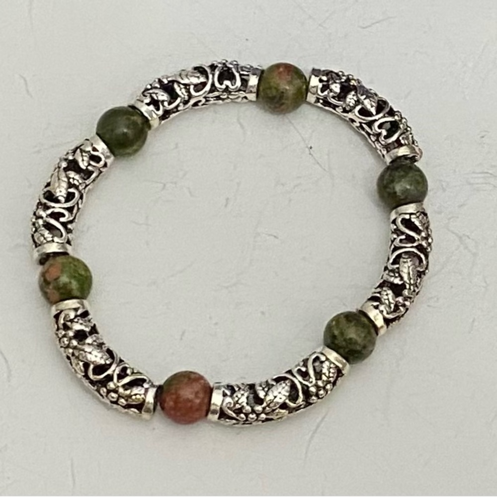 NEW Unakite gemstone bracelet